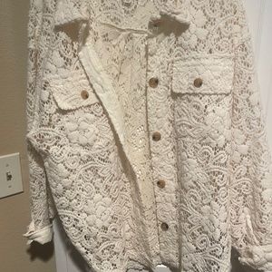 Gorgeous lace shacket -new!